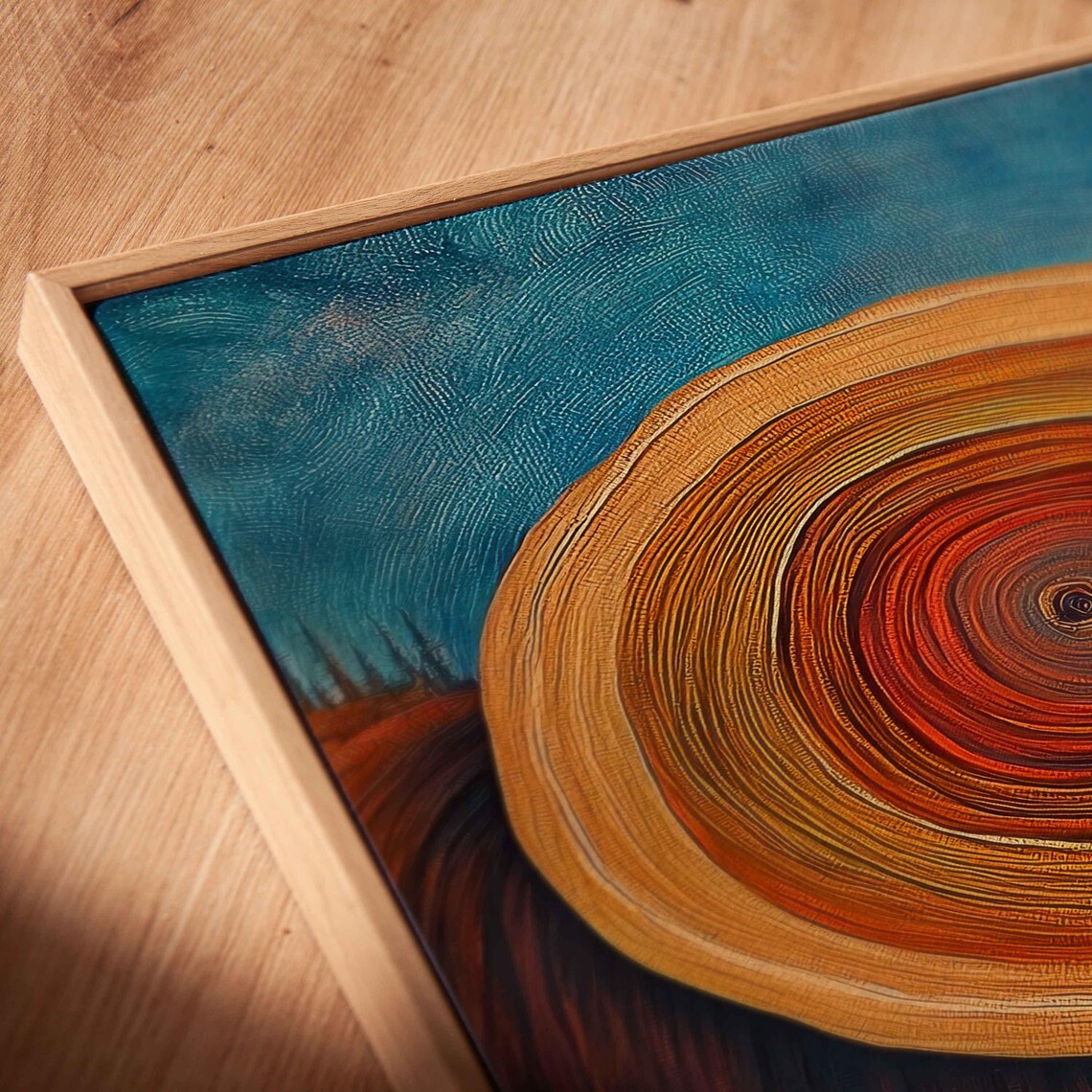 Tree Rings Panoramic Landscape Art Print - Image 2