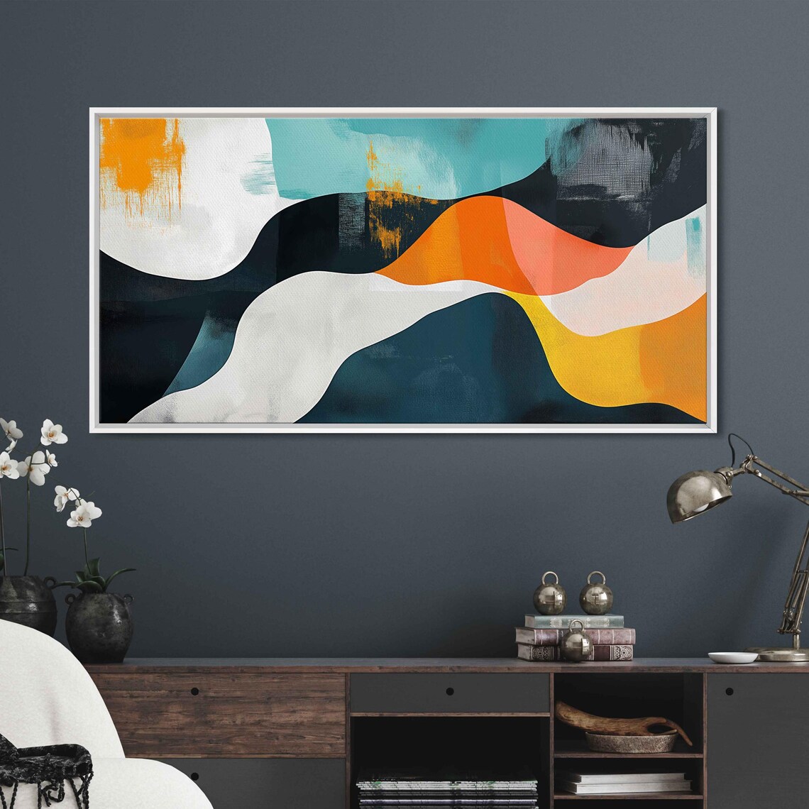 Abstract Waves, Minimalist Contemporary Motifs