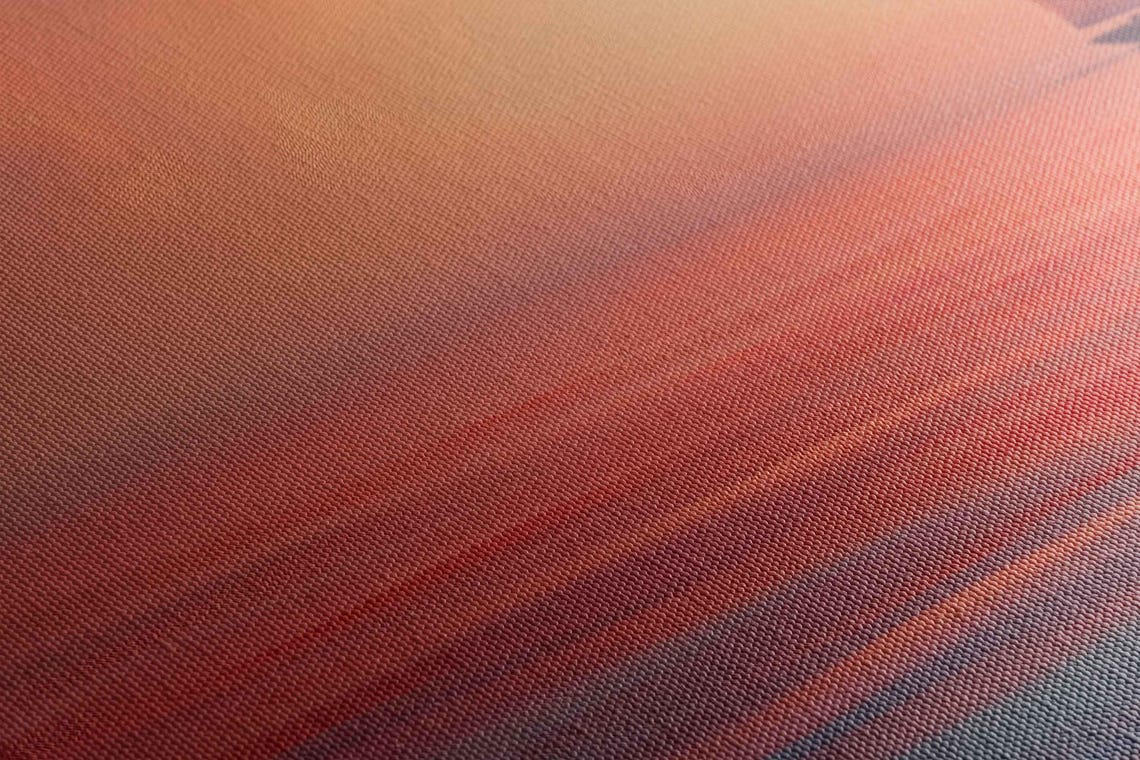 Sailboat At Sunset Coral Sea Minimalist Panoramic Wall Art Print - Image 2