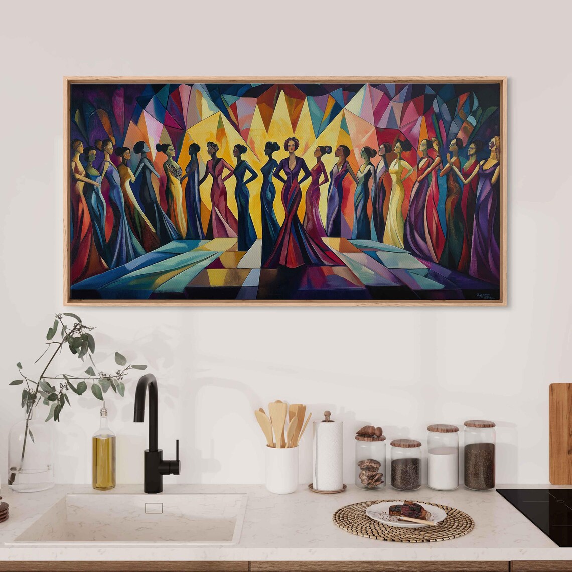 Art Deco Fashion Show Runway Women in Gowns Glamorous Poster - Image 3