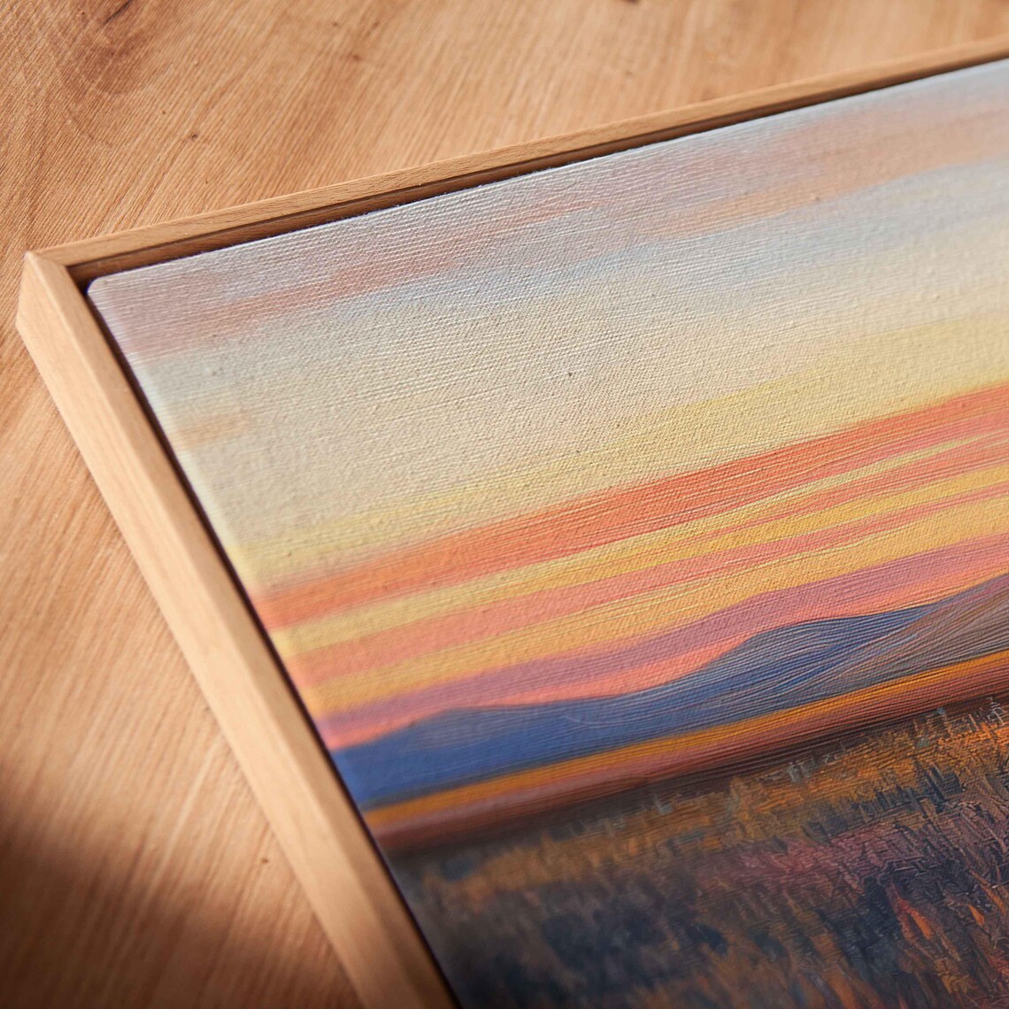 Grizzly Bear Strolling Tundra Grassland at Vivid Sunset Oil Painting Poster - Image 2