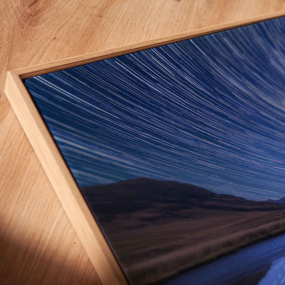 Starry Night Over Mountains Wall Art Print Luminous Constellations Tranquil Nature - Image 2