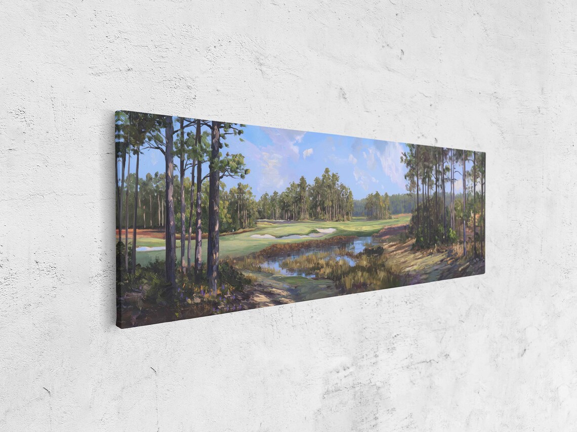 Pinehurst Number 2 Impressionist Golf Course Art Print - Image 4