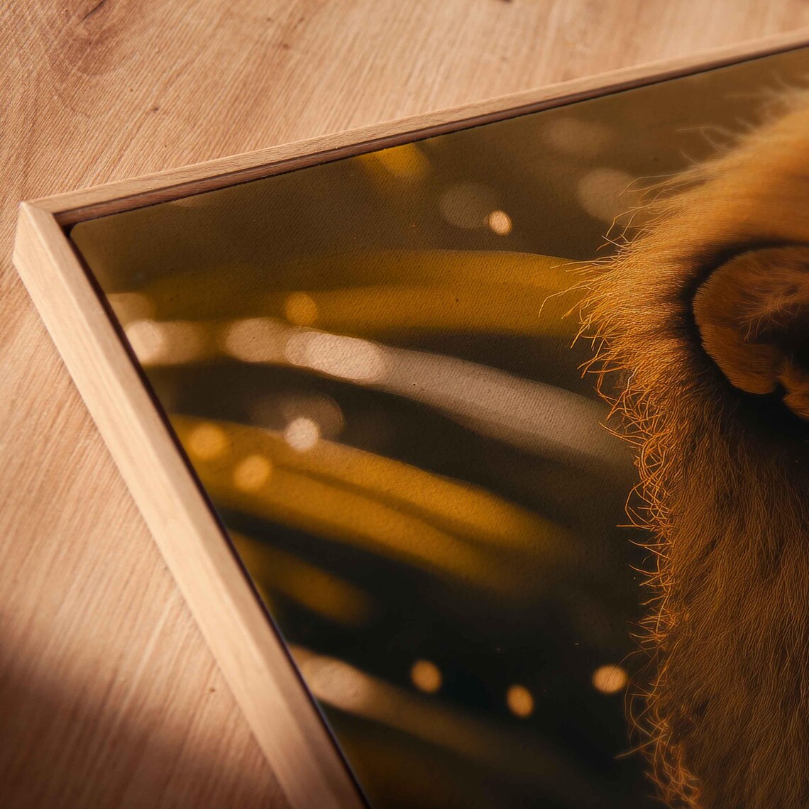 Majestic Lion Portrait Golden Mane Dark Background Regal King Of Jungle Wall Poster - Image 2