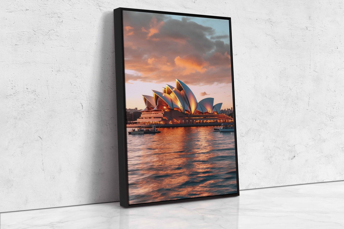 Sydney Opera House Sunset Harbor Glow Australia Travel Poster - Image 4