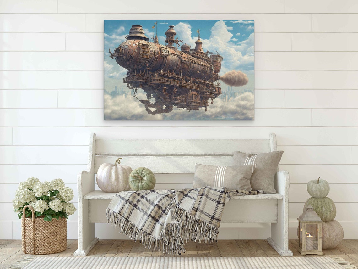 Steampunk Airship Wall Art Print - Image 2
