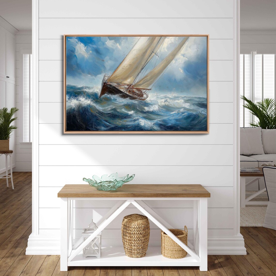 Windsor Sailing Across Windy Sea Art Print