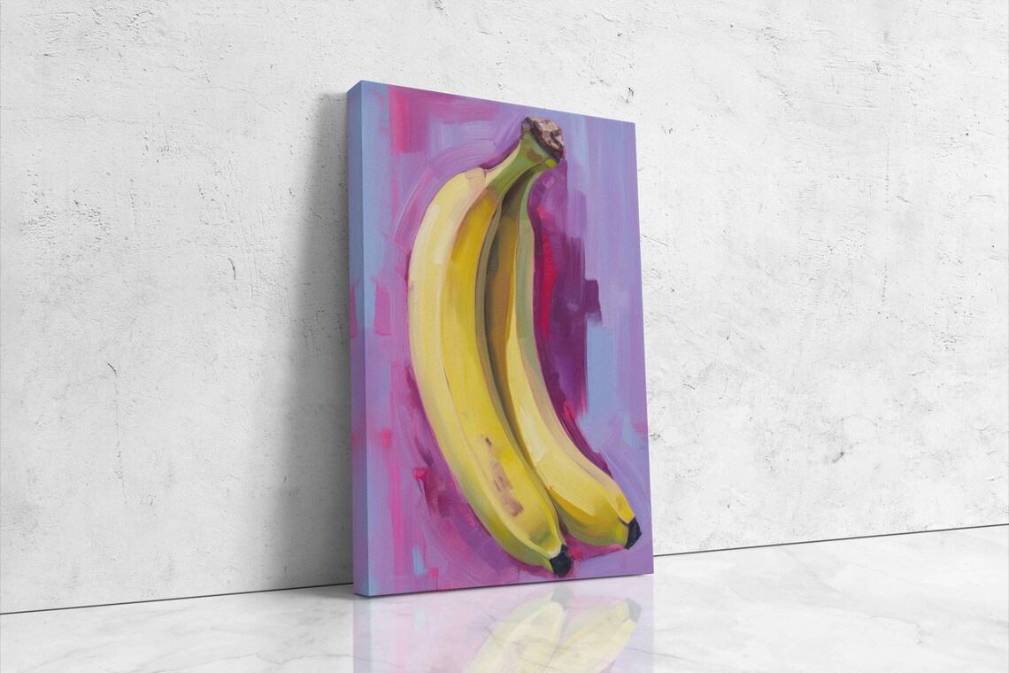 Bananas Oil Painting, Kitchen Decor - Image 4