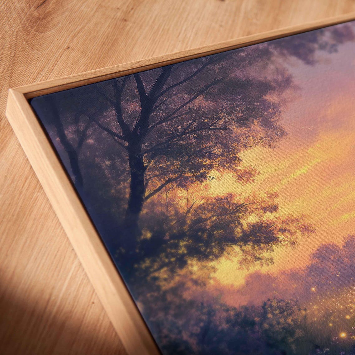 Cozy Cottage at Twilight Surrounded by Glowing Fireflies Poster - Image 2