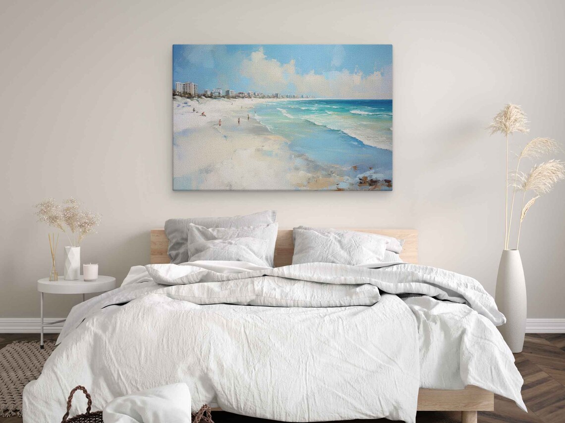 Navarre Beach Florida Modern Oil Painting Art Print - Image 3