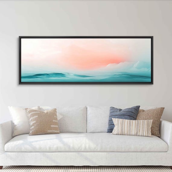 Abstract Pastel Landscape, Tranquil Minimalist Design