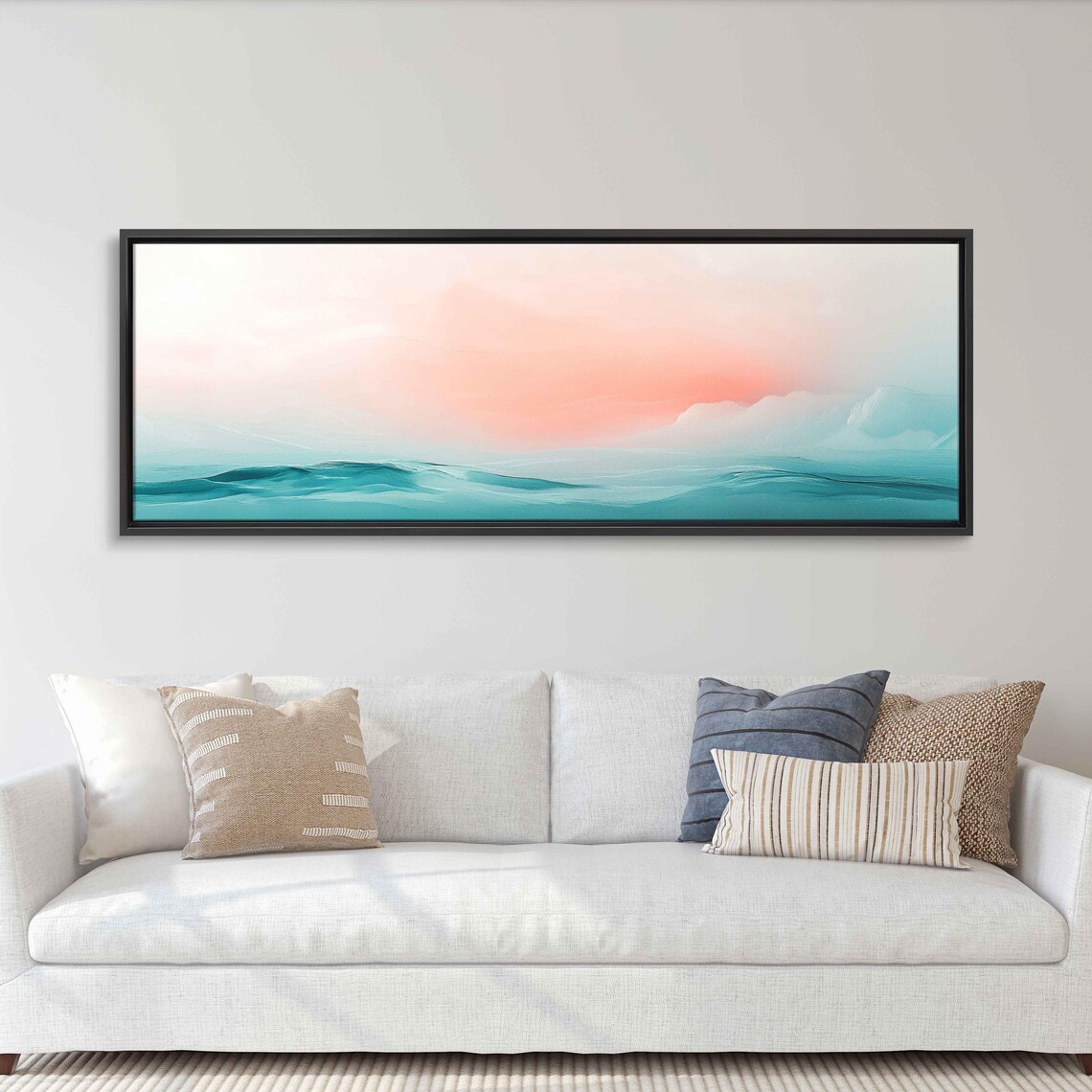 Abstract Pastel Landscape, Tranquil Minimalist Design