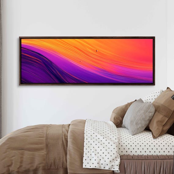 Abstract Landscape Sunset, Vibrant Harmony