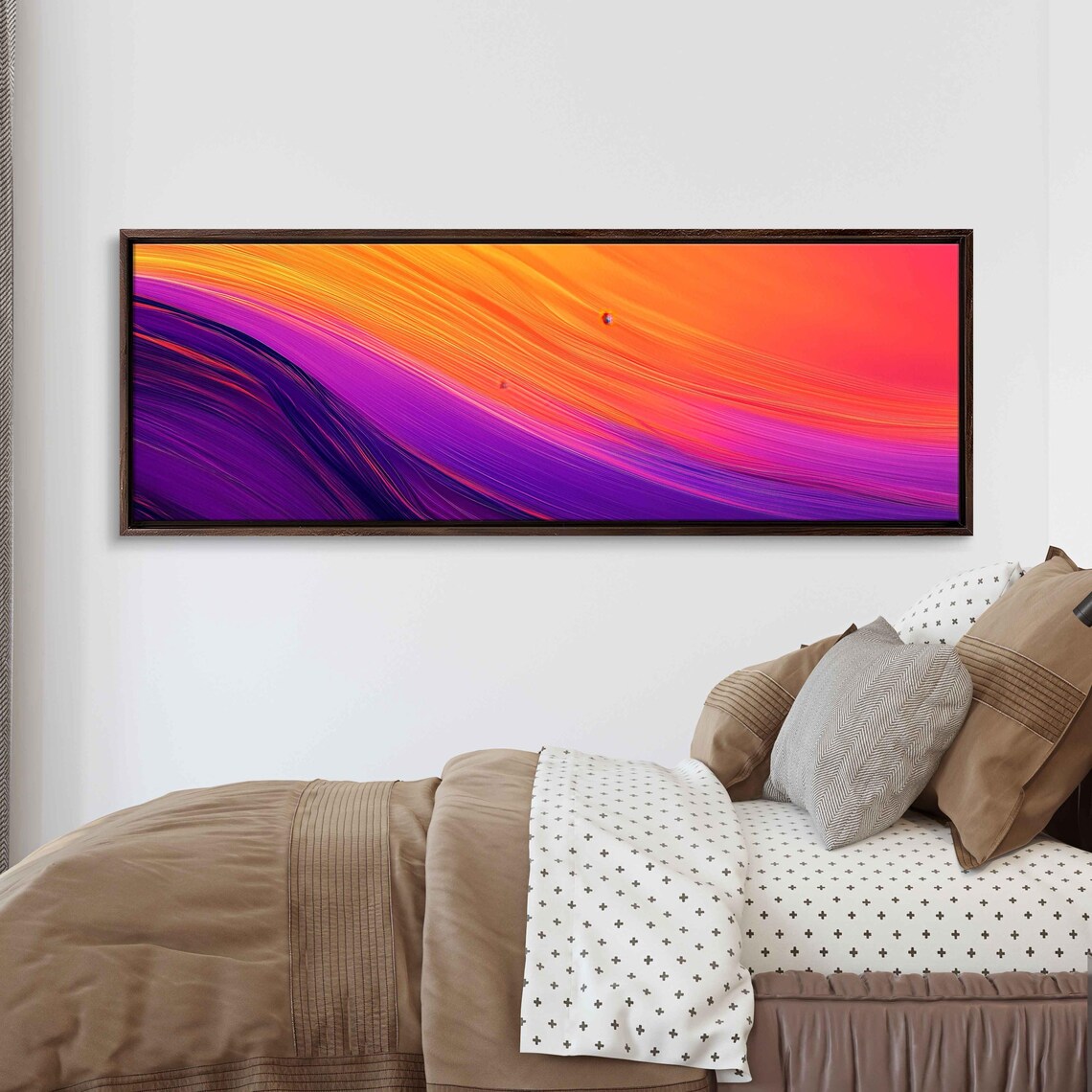 Abstract Landscape Sunset, Vibrant Harmony