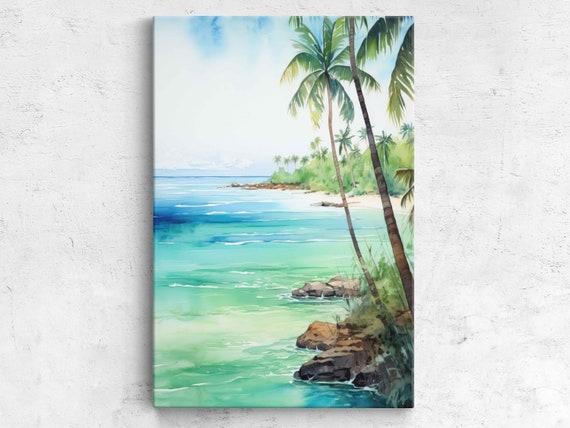 Tropical Island Framed Print Ready To Hang