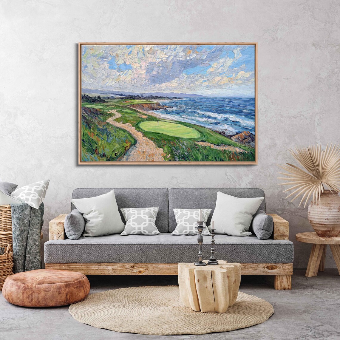 Pebble Beach Golf Course Impressionist Art Print