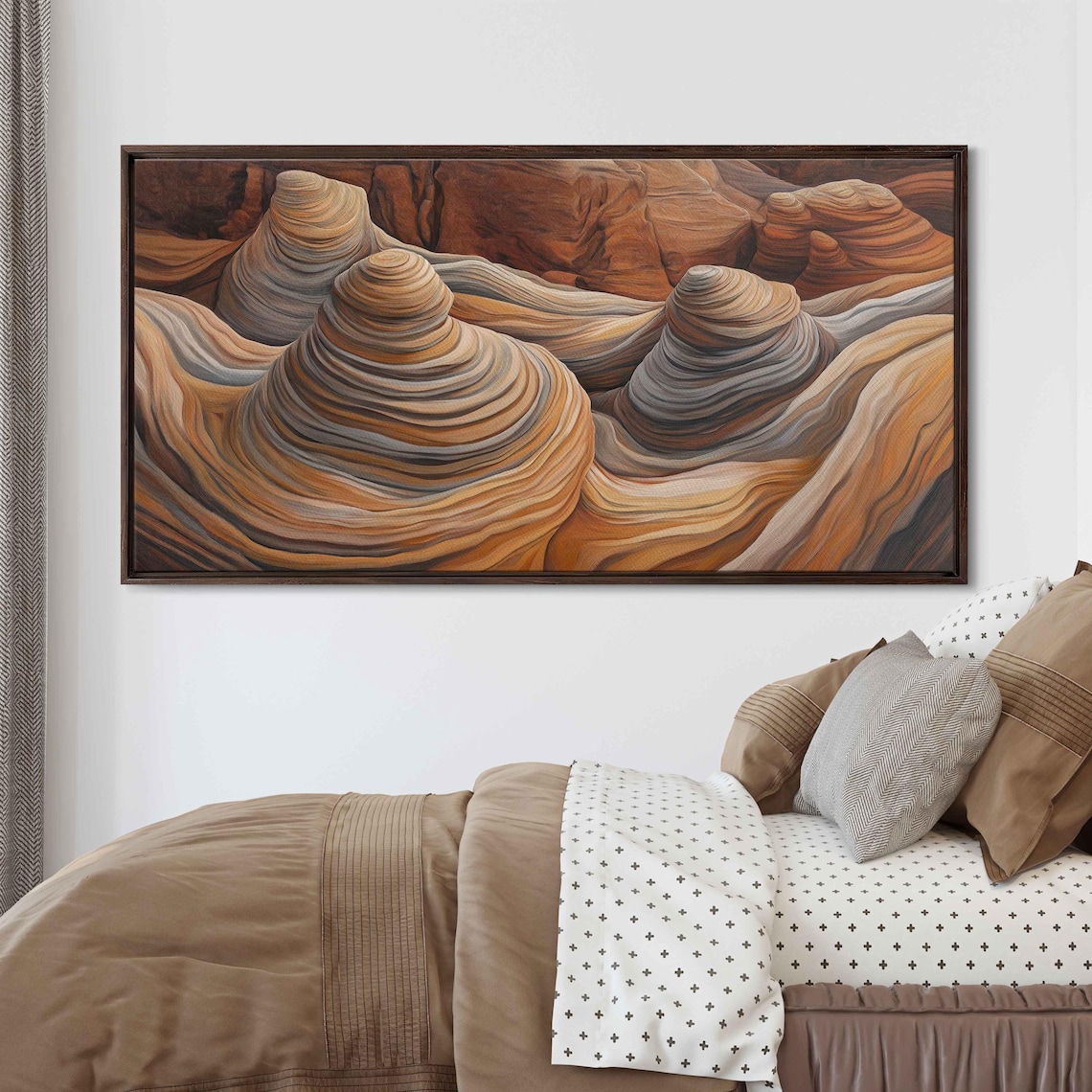 Sandstone Wave Formation Swirled Red Rock Desert Landscape Art Poster - Image 3