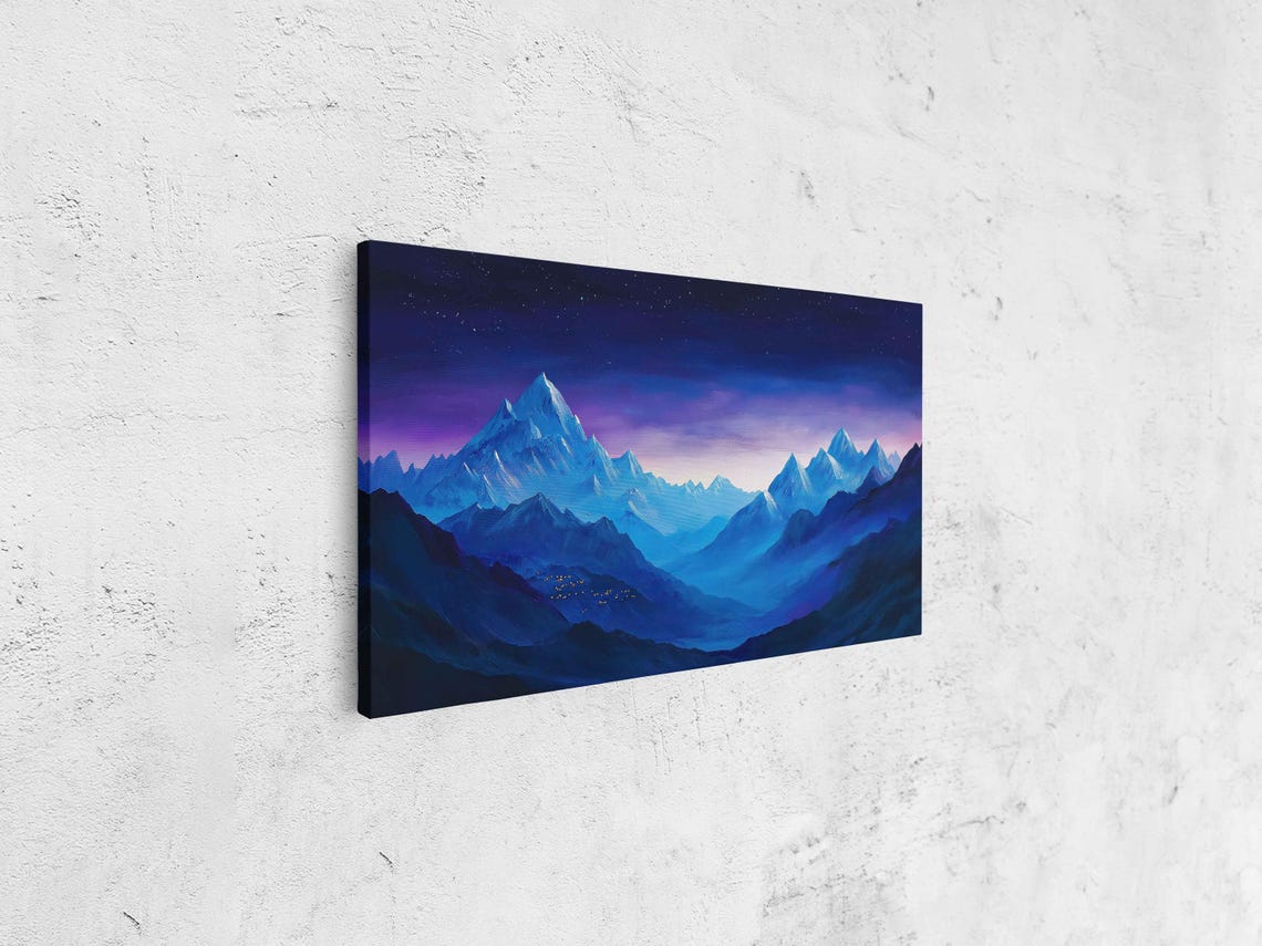 Himalayas Twilight Scene, Starry Night - Image 4