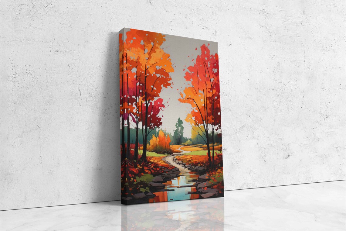 Autumn Path Through The Forest, Fall Scene - Image 4