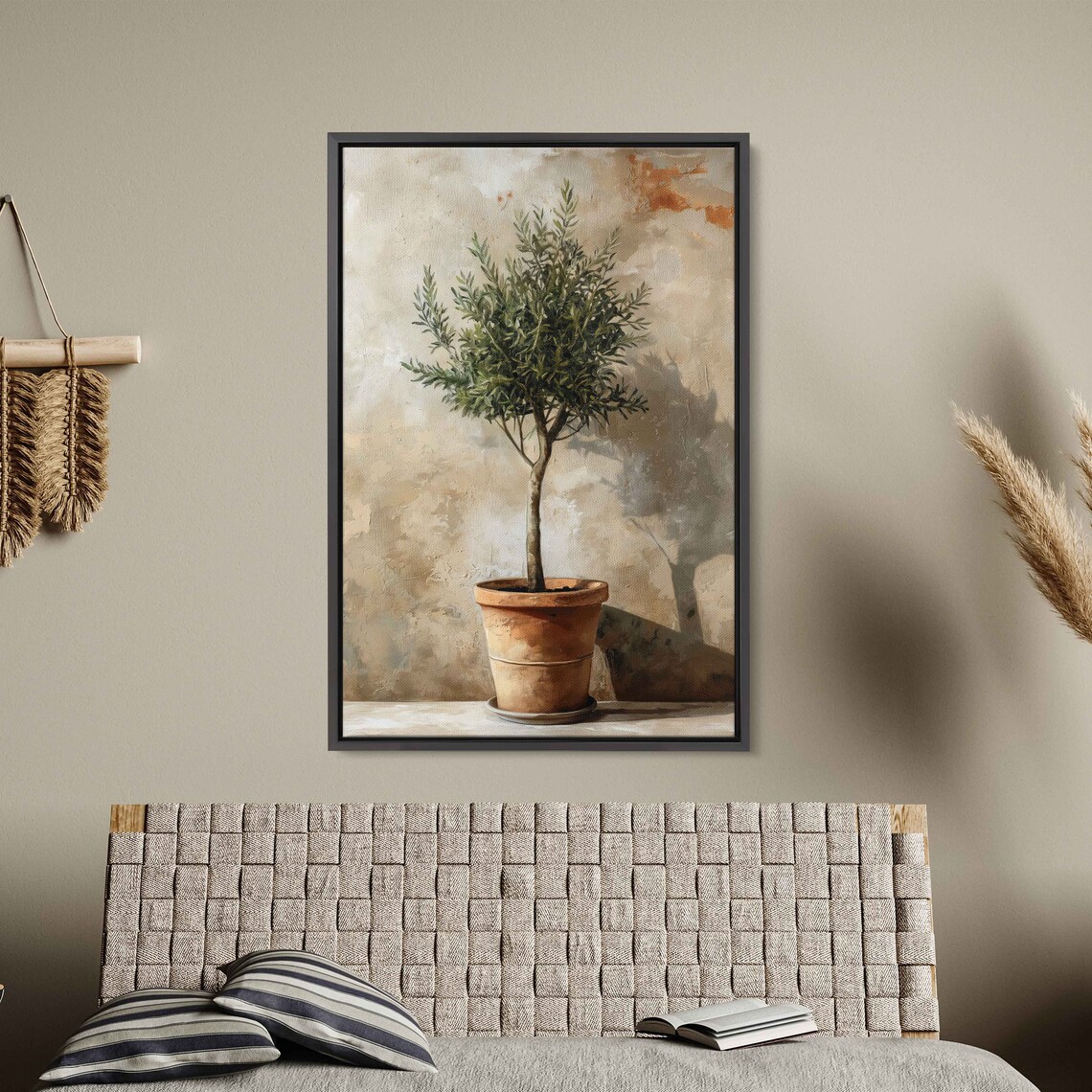 Olive Tree In Clay Pot Art Print, Nature Decor