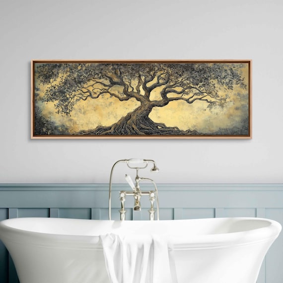 Tree Of Life Wall Art Print Earth Toned Pastels Intricate Details