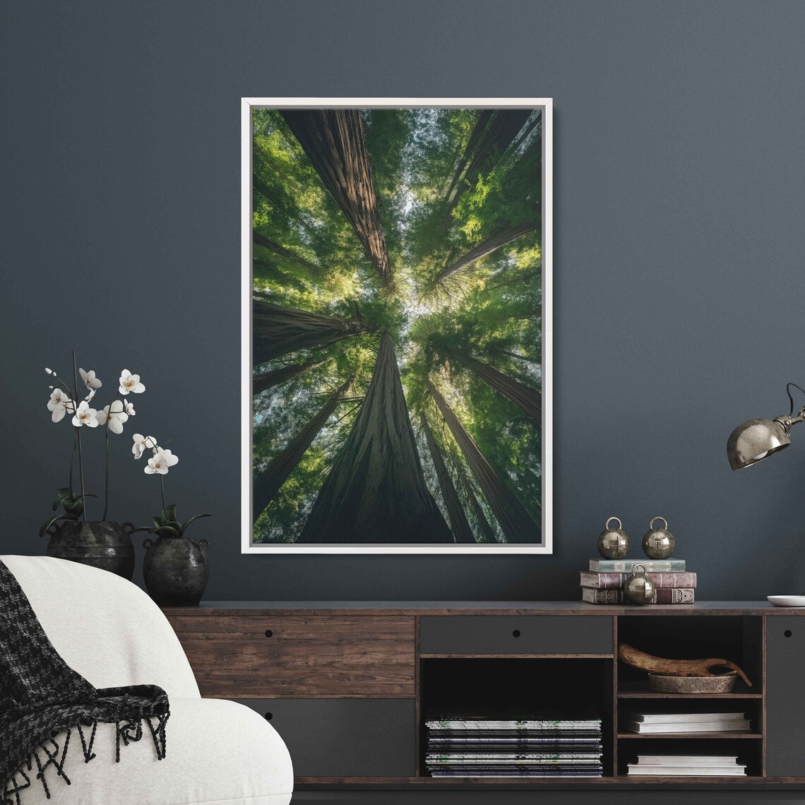 Acrylic Redwood Forest Wall Art Print Gift For Nature Lover Towering Trees Serene Outdoors Ready To Hang - Image 3