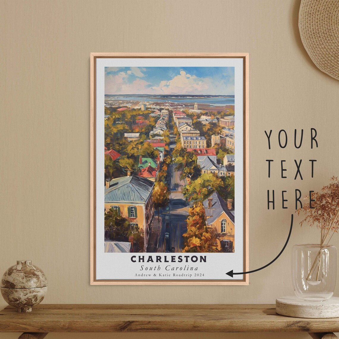Charleston South Carolina Historic Street Harbor View Travel Poster - Image 3