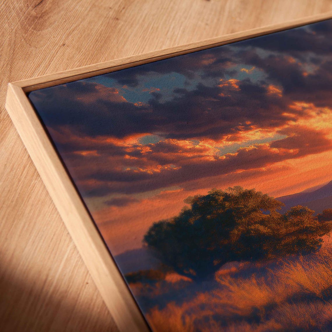 Blue Agave Desert Path At Sunset Southwest Landscape Artwork Poster - Image 2