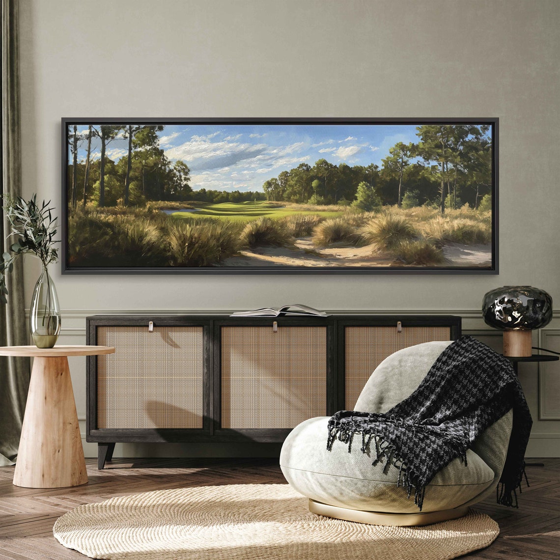 Pinehurst Number 2 Golf Course Sandy Waste Pines Panoramic Golf Poster - Image 3