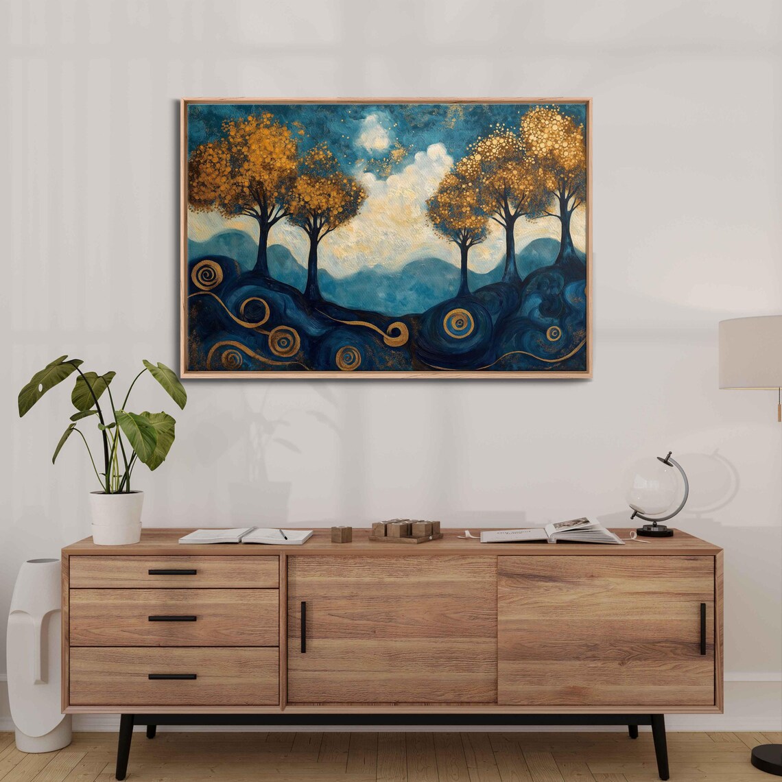 Ethereal Landscape With Shimmering Trees - Image 3