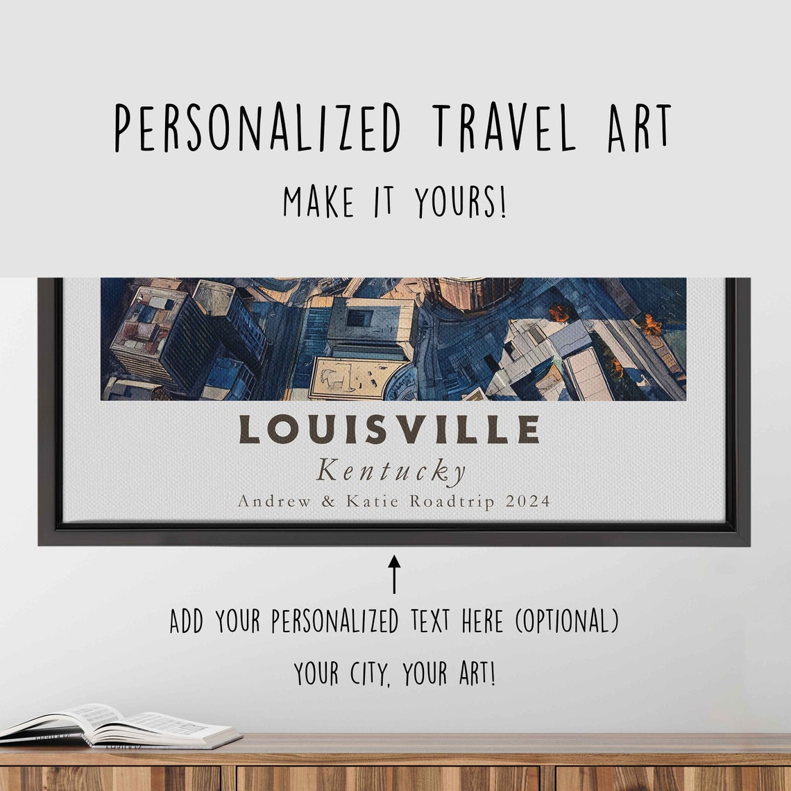 Louisville Kentucky Downtown River Dome Aerial Cityscape Travel Poster - Image 4