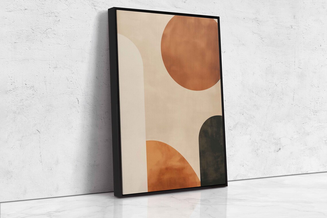 Neutral Desert Color Boho Style Wall Art Print Minimalist Design Abstract Shapes Eclectic Print Ready To Hang - Image 4