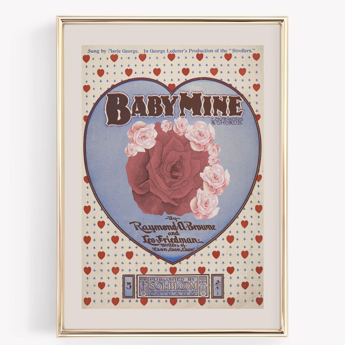 Valentine Sheet Music Bundle 8 Antique Love Song Covers Art Poster - Image 6