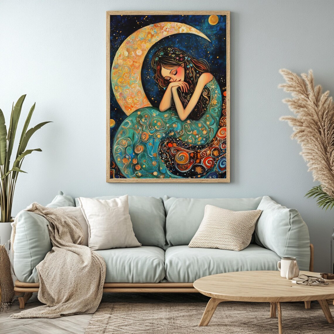 Moon Goddess Art Print, Celestial Mystical Woman - Image 5