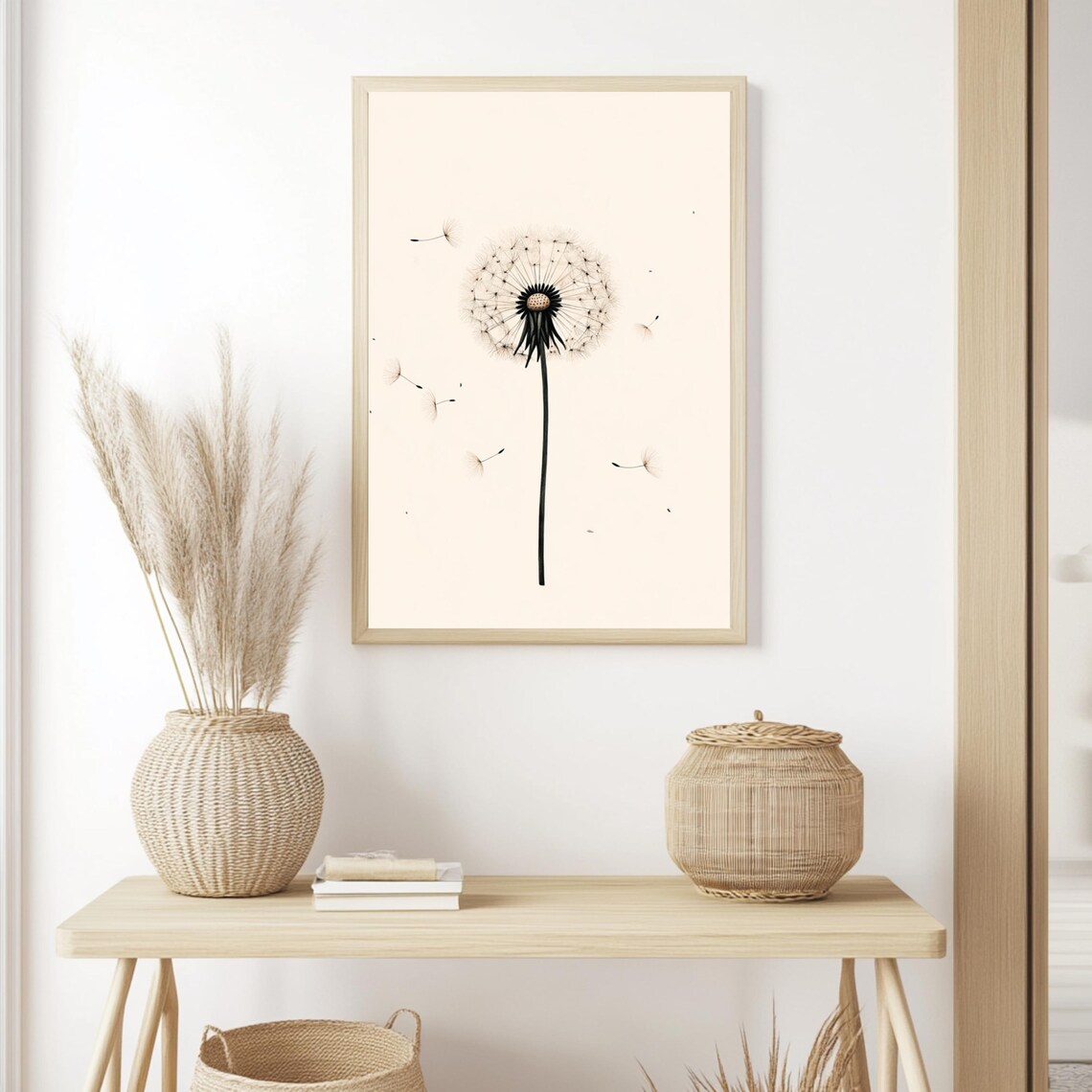 Minimalist Dandelion Art Print, Boho Botanical Decor - Image 2