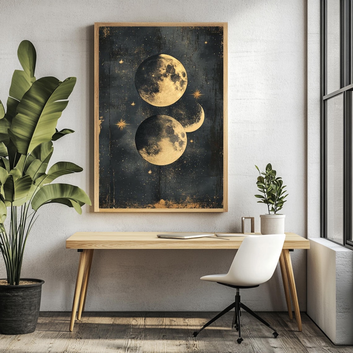 Celestial Moon Phase, Vintage Night Sky Print - Image 3