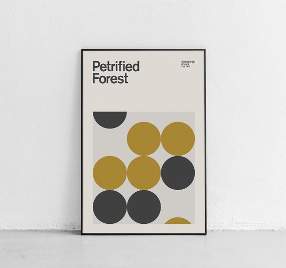 Petrified Forest National Park Mid-Century Travel Poster