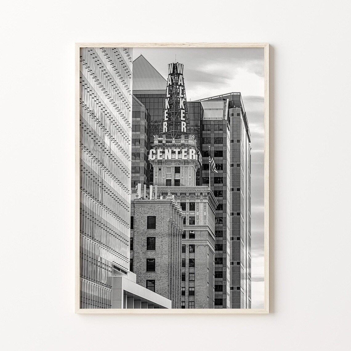 Salt Lake City Utah Skyscraper Travel Poster, Walker Center - Image 4