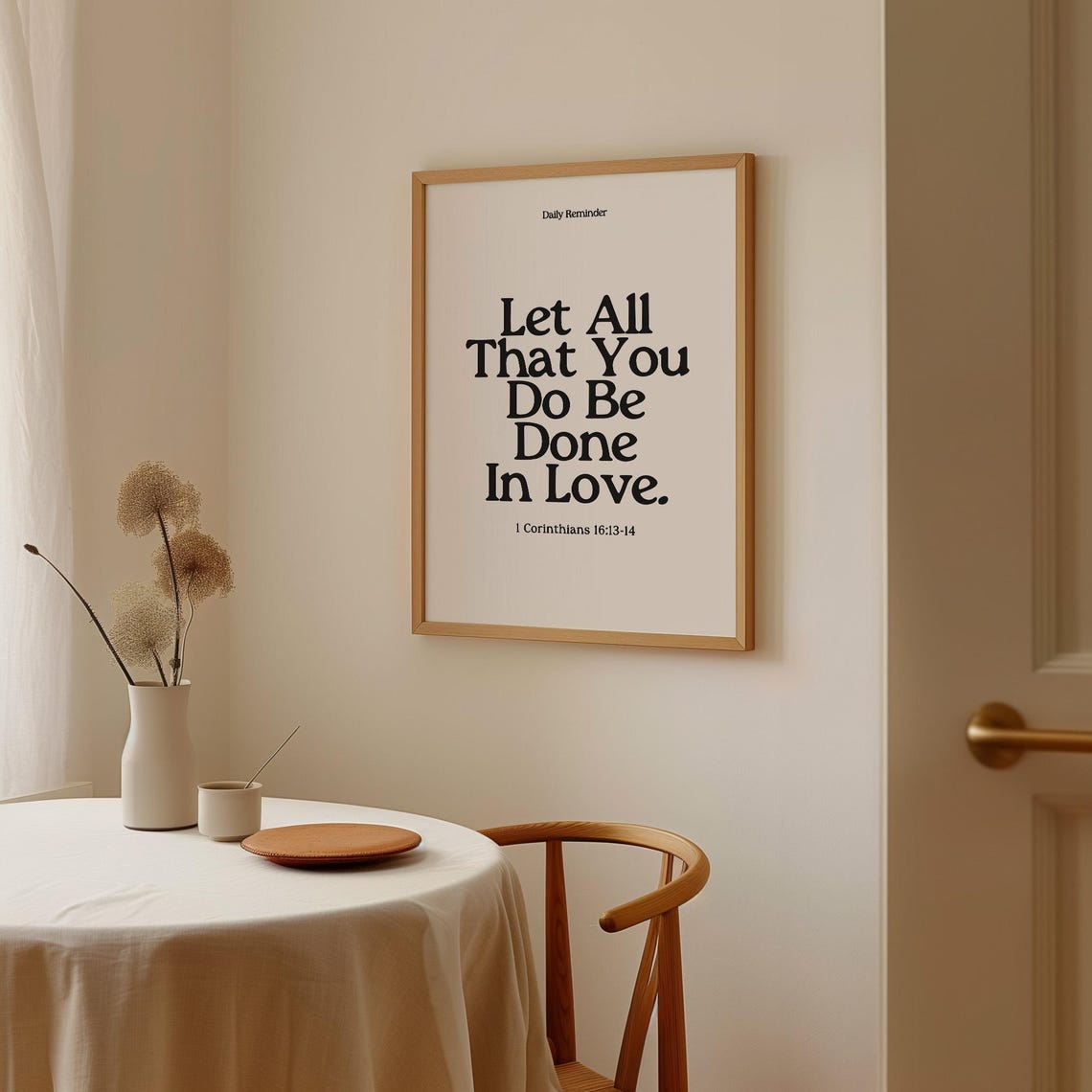 Let All That You Do Be Done In Love 1 Corinthians 16 Verse Poster - Image 3