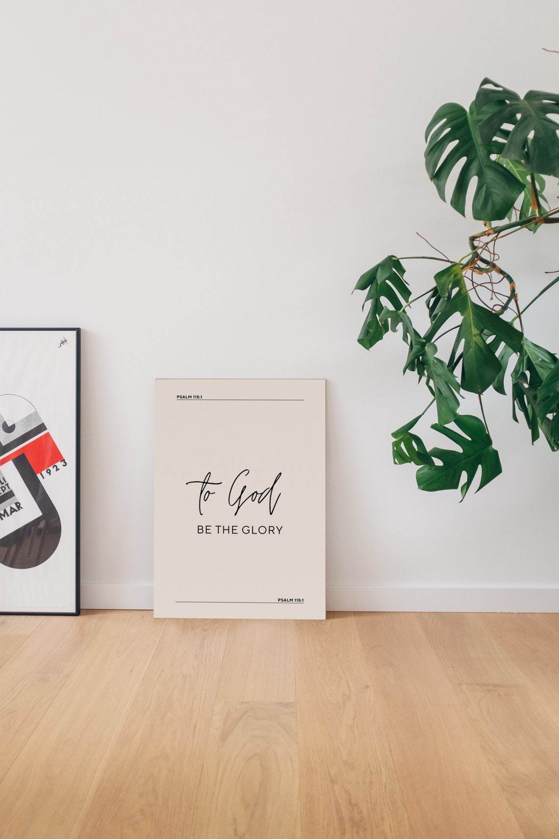 To God Be The Glory Psalm 115 Minimalist Christian Scripture Wall Art - Image 4