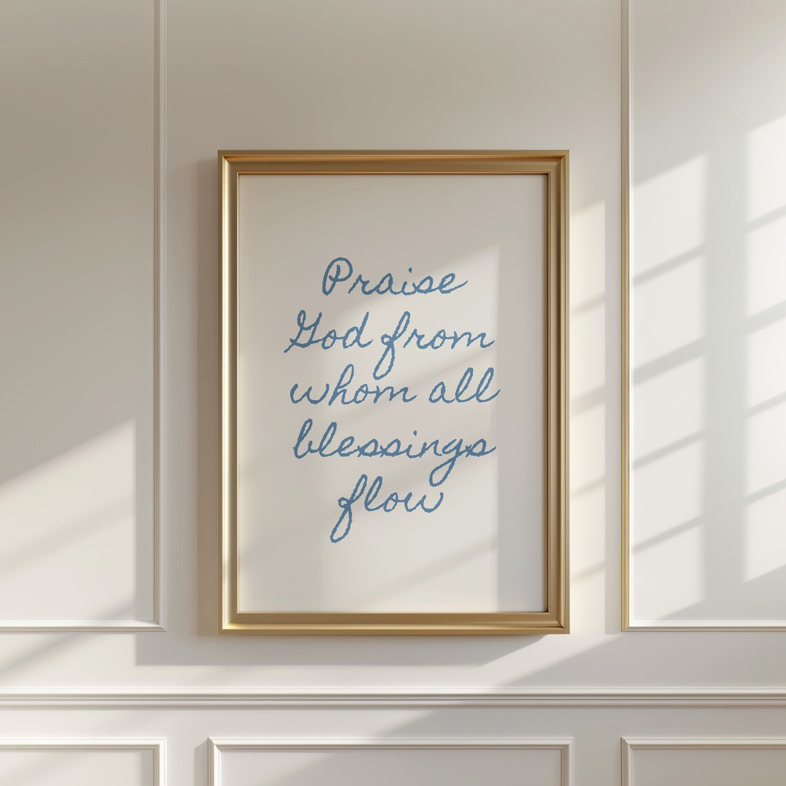 Doxology Christian Quote Minimalist Art Print