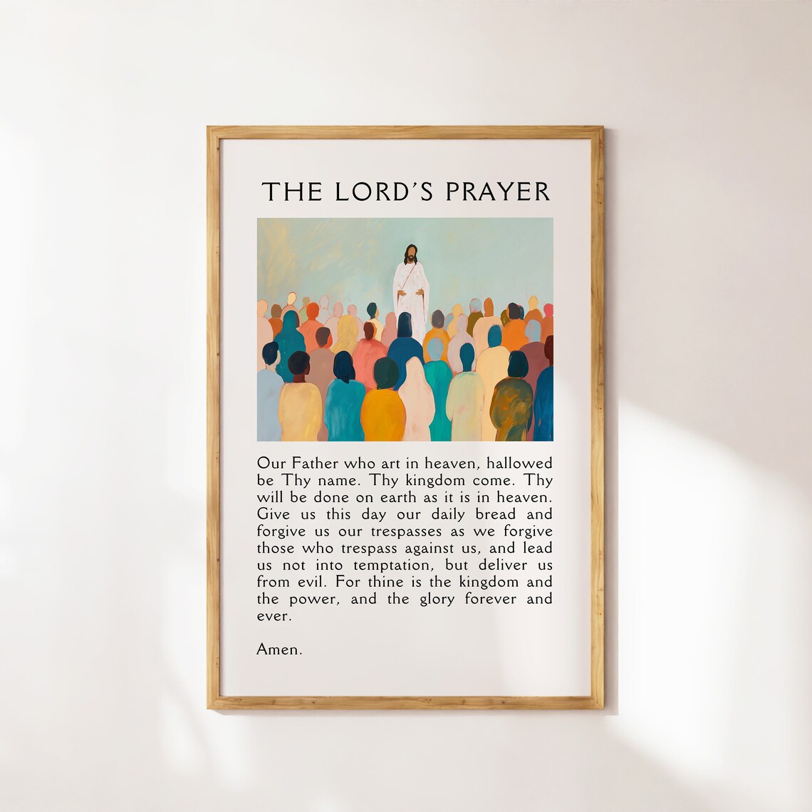 The Lord's Prayer Minimalist Christian Art Print - Image 4