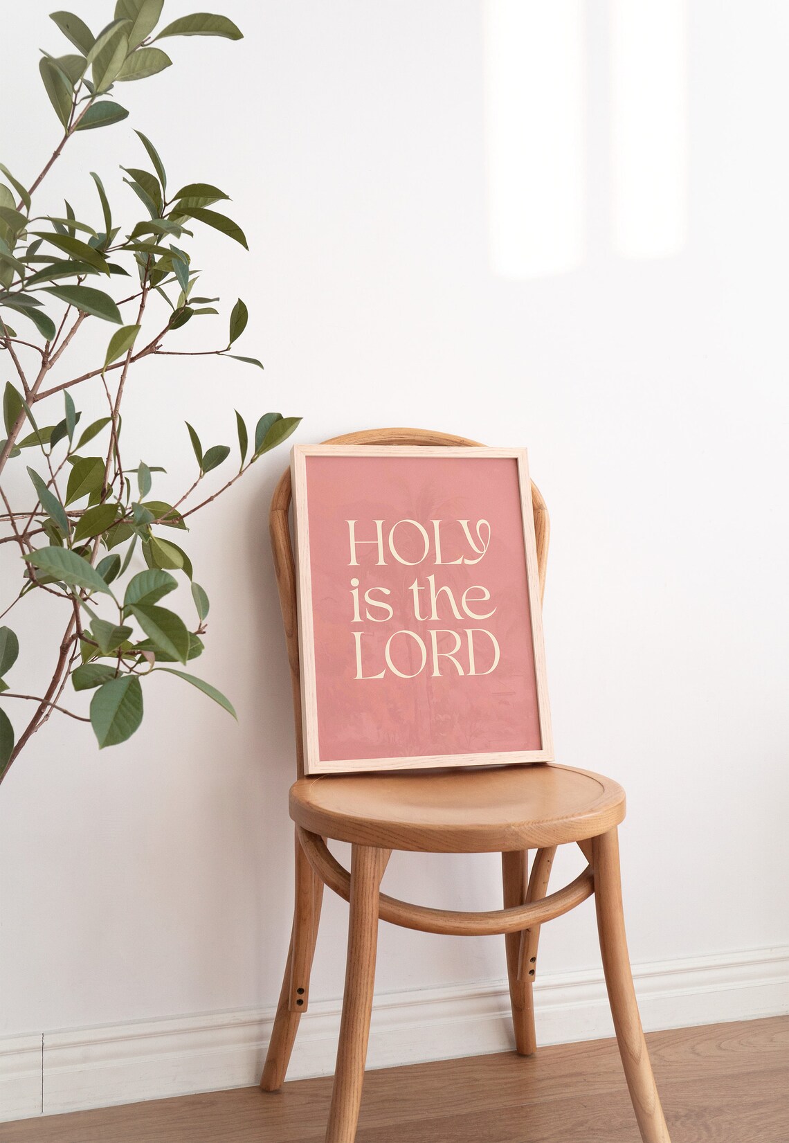 Holy Is the Lord Mauve Serif Christian Worship Quote Wall Art - Image 4