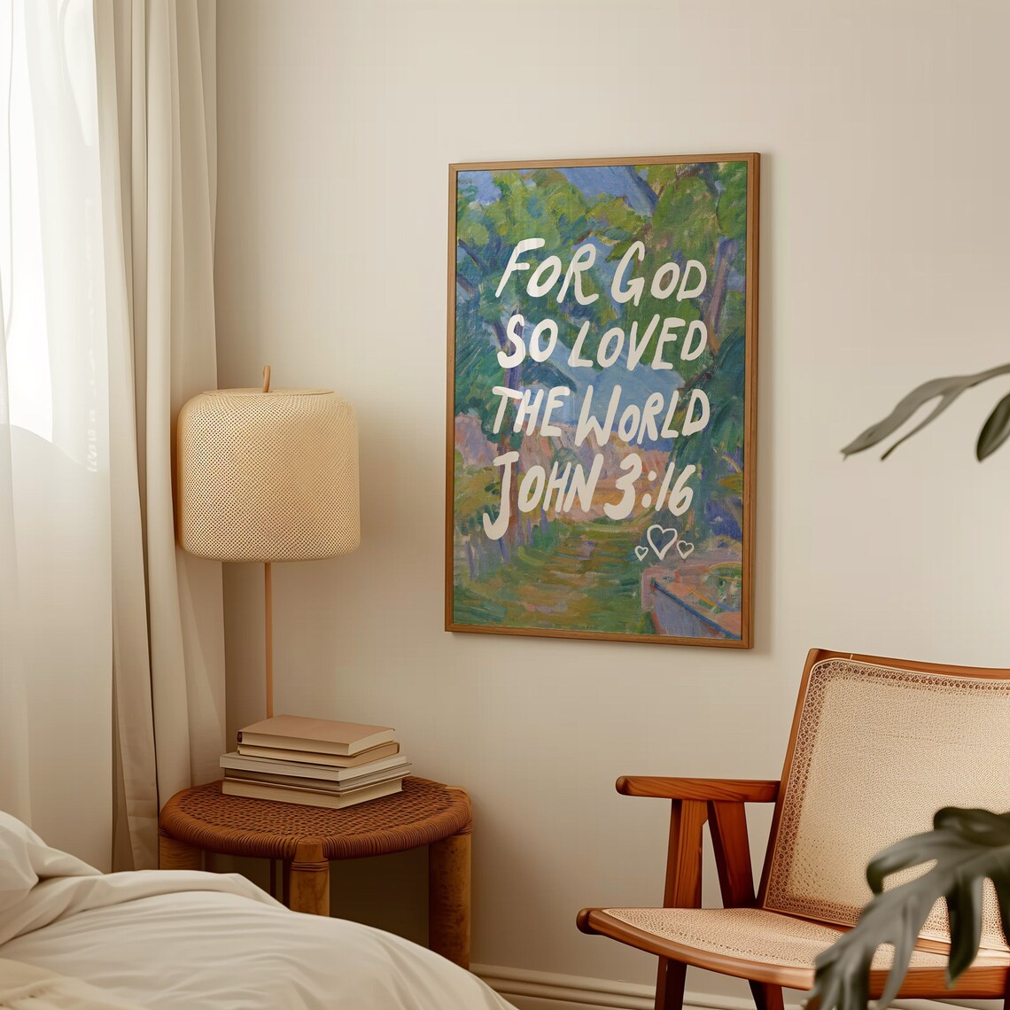 John 3:16 Watercolor Scripture Art Print - Image 4