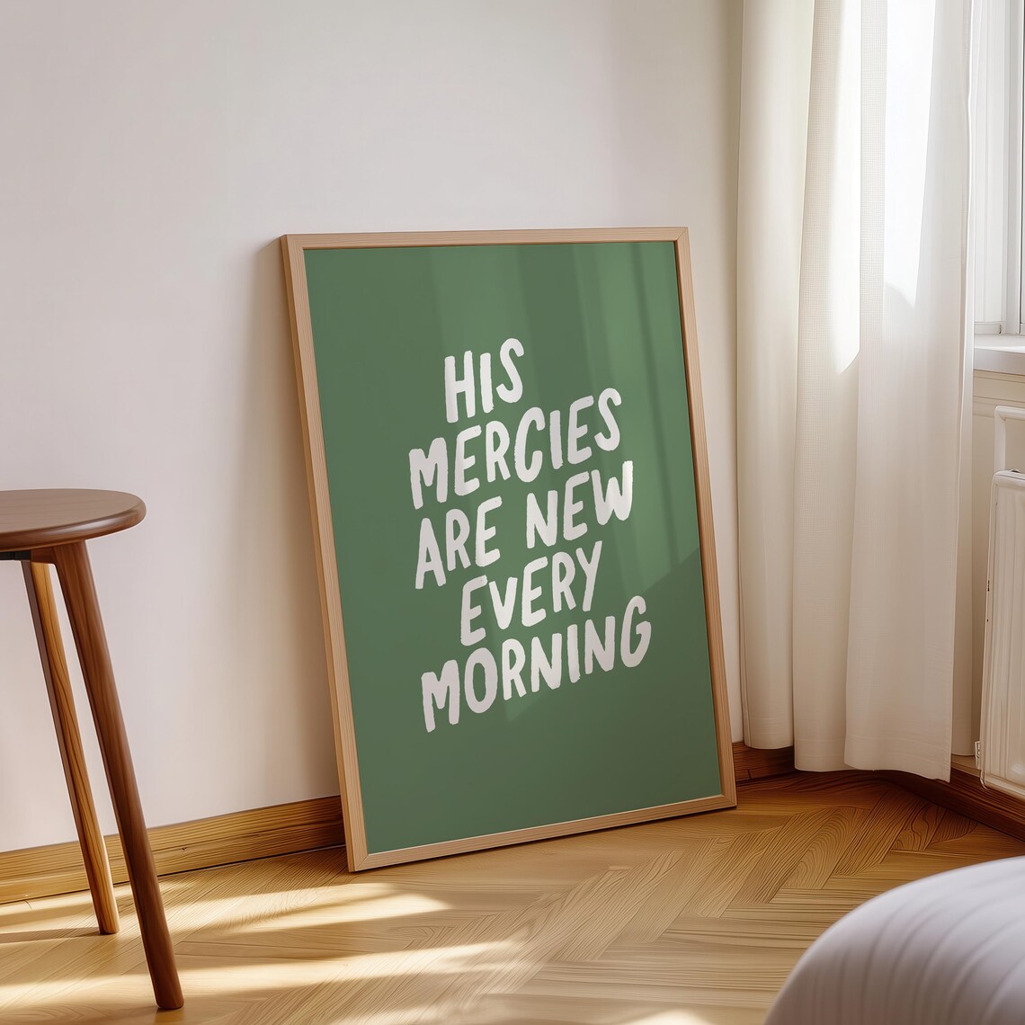 His Mercies Are New Every Morning Green Bold Typography Poster - Image 2