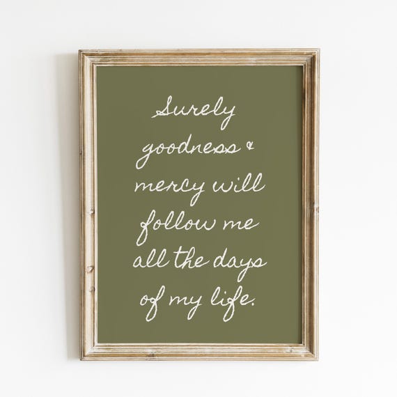 Psalm 23 Christian Wall Art Quote For Trendy Apartment Decor For Christian Housewarming Gift For Church Office Nursery Wall Art