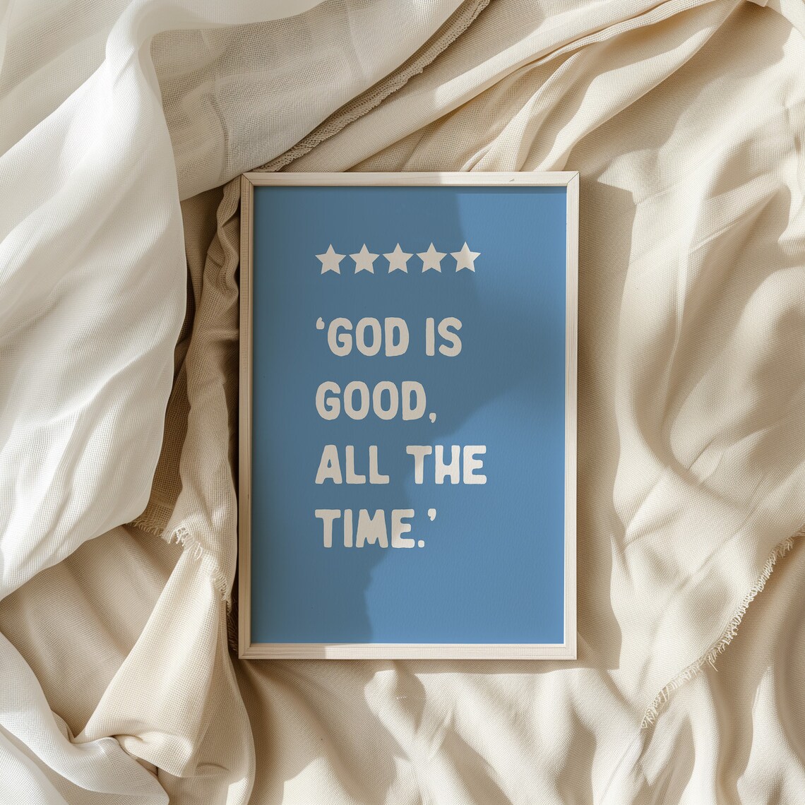 God Is Good Minimalist Christian Typography Art Print - Image 3