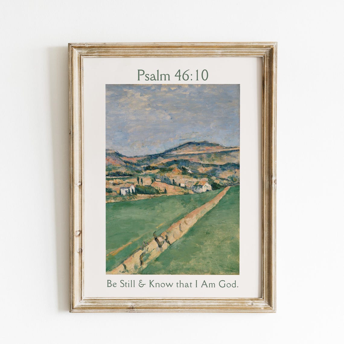 Psalm 46:10 Be Still and Know That I Am God Landscape Poster