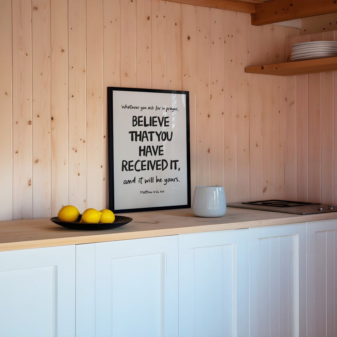 Believe That You Have Received It Matthew 11 24 Bible Verse Faith Prayer Poster - Image 4