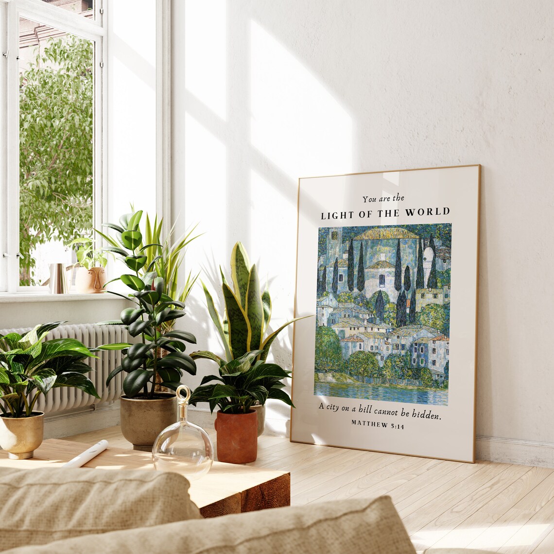 You Are The Light Of The World City On Hill Matthew 5 14 Bible Poster - Image 2